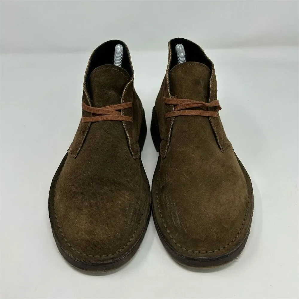 MG Italian Made Lace Up Chukka Boots Size 39 Brown Suede Lace Up Casual